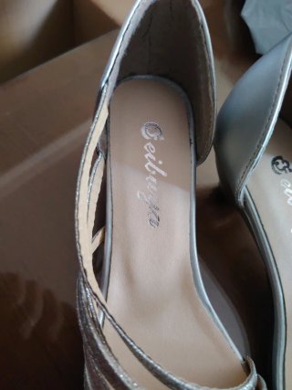 Zapatos de fiesta plateados talla 36/37