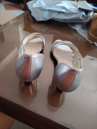 Zapatos de fiesta plateados talla 36/37