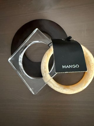 Pulseras Mango Beige y Negra