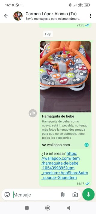 Hamaca y saco bebé con diseño de conejo