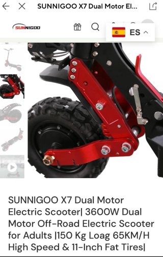 Patinete Eléctrico SUNNIGOO X7 Dual Motor