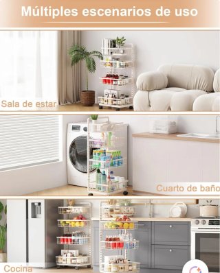 Carrito Auxiliar Cocina UMDONX 4 Niveles