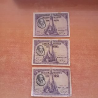 Lote 3 Billetes 100 Pesetas República Española