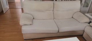 Sofá 3 plazas desenfundable beige