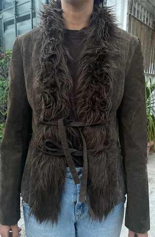 Chaqueta Mango Cuero Vintage Talla S