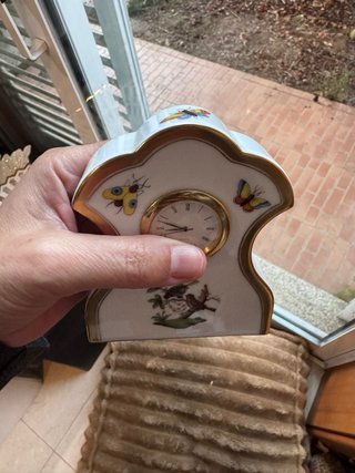 Relógio de Mesa Herend Pintado à Mão