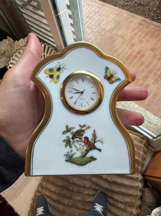 Relógio de Mesa Herend Pintado à Mão