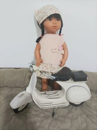 Moto Vespa Metálica Blanca