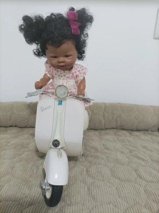Moto Vespa Metálica Blanca