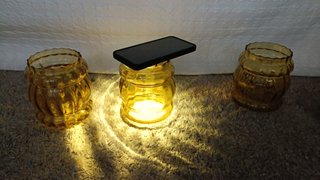 Set 3 tulipas cristal ámbar vintage 14cm luz calid