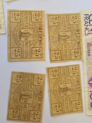 Lotes de Billetes Belgas Antiguos