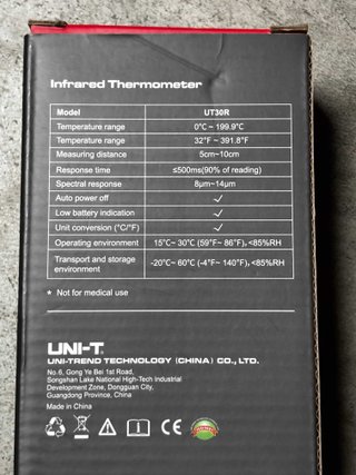 Termometro Infrarossi UNI-T UT30R