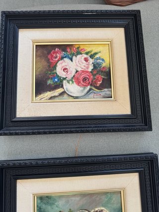 Set di 2 quadri floreali