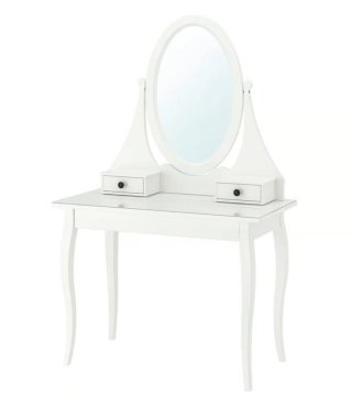 Tocador Ikea Hennes Blanco y Cristal