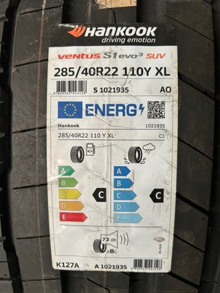 Neumático Hankook 285/40R22 110Y XL Ventus S1 evo3