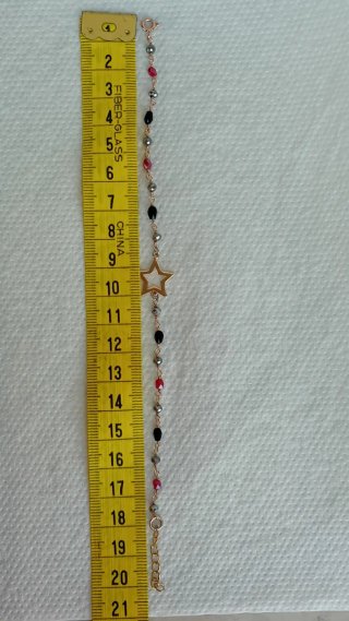 Bracciale rosario con stella argento