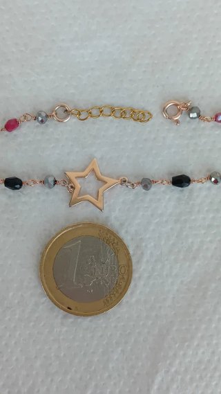 Bracciale rosario con stella argento