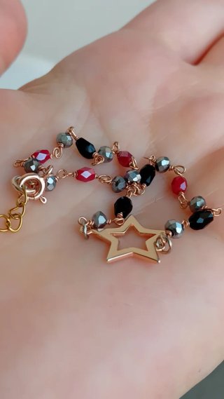 Bracciale rosario con stella argento