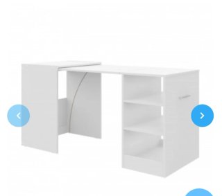 Mesa Escritorio Plegable / Retráctil Blanca