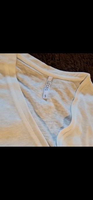 Camiseta blanca manga corta talla S