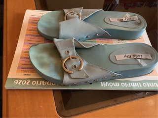 Sandalias piel Lola Rey Mujer Azul
