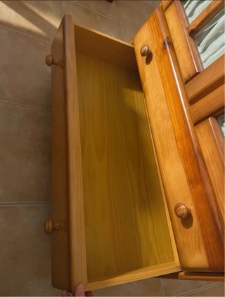Mueble vitrina provenzal madera y cristal
