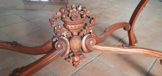 Mesa Consola Luis XV Mármol y Madera