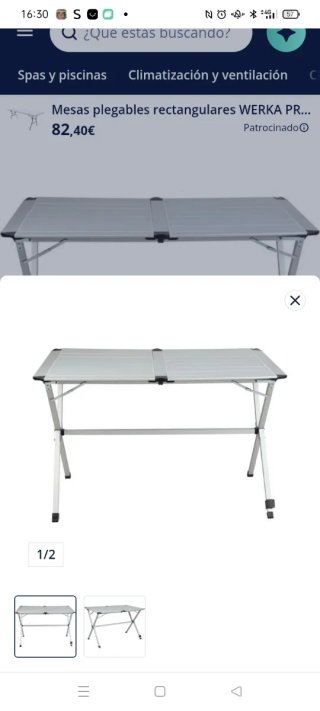 Mesa de  camping aluminio