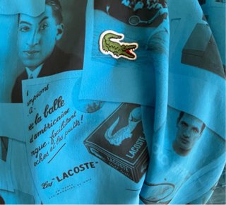 Cortavientos Lacoste x Polaroid Azul