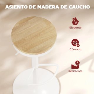 Juego 2 Taburetes Altos Cocina Regulables