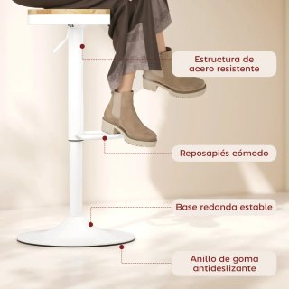 Juego 2 Taburetes Altos Cocina Regulables