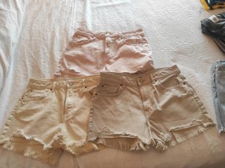 Shorts vaqueros deshilachados talla 40