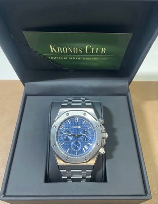 Seiko Mod Royal Oak Cronógrafo Azul