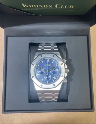 Seiko Mod Royal Oak Cronógrafo Azul