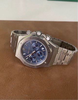 Seiko Mod Royal Oak Cronógrafo Azul