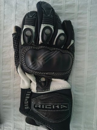 Guantes Moto Mujer Negro y Blanco
