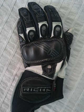 Guantes Moto Mujer Negro y Blanco