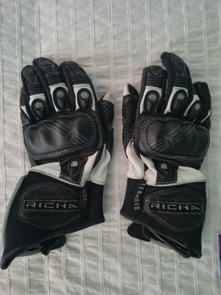 Guantes Moto Mujer Negro y Blanco