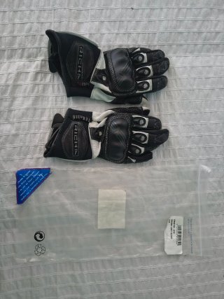Guantes Moto Mujer Negro y Blanco