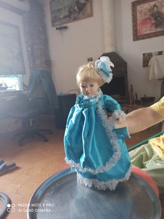 Muñeca de Porcelana Estilo Victoriano - Azul
