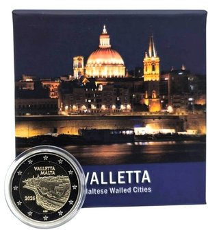 Monedas 2*2€ Malta 2026 Valletta Proof y Coincard