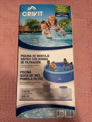Piscina CRIVIT hinchable con bomba filtrante.NUEVA