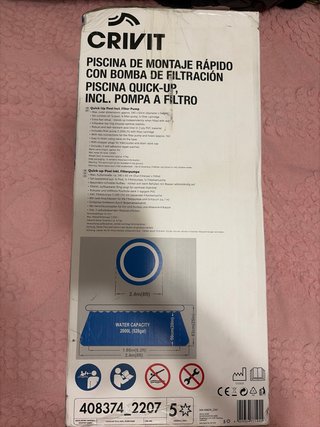 Piscina CRIVIT hinchable con bomba filtrante.NUEVA