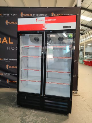 Nevera expositora doble puerta