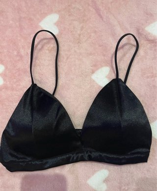SHEIN Pack 2 Crop Tops Satén Blanco Negro Talla S
