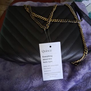 Bolso de piel Quince negro nuevo