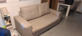 Sofá Cama Beige 184x100x94 cm
