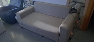 Sofá Cama Beige 184x100x94 cm