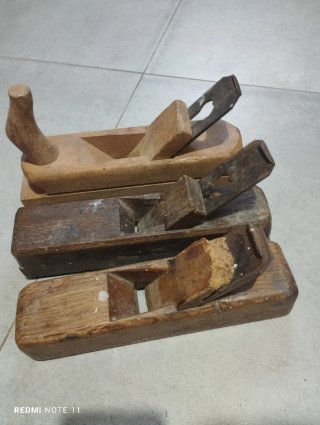 Set 3 pialle da legno vecchie