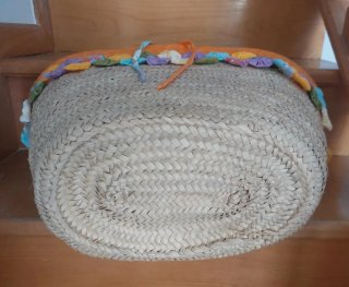 Capazo playa/compras con adornos
